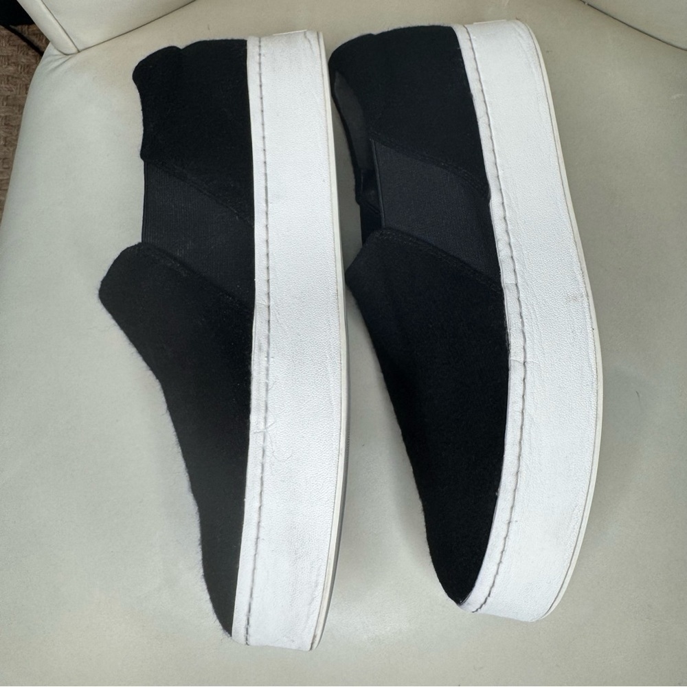 VINCE Warren Wool Flannel Black Slip-On Platform Sneakers Size US 11 (EUR 41) - Picture 14 of 15